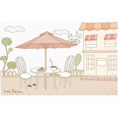 城市中的咖啡店