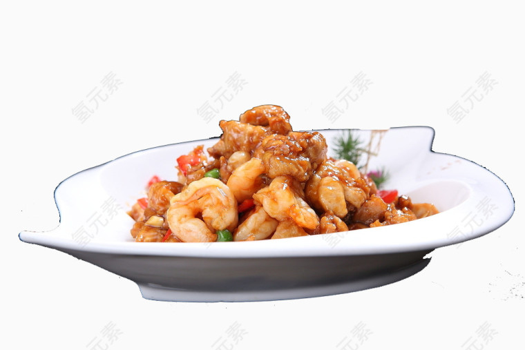 鸡丁爆虾仁