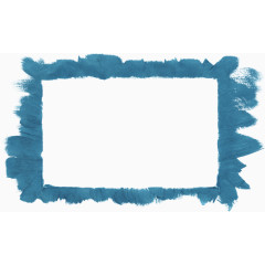 小清新蓝色水彩相框