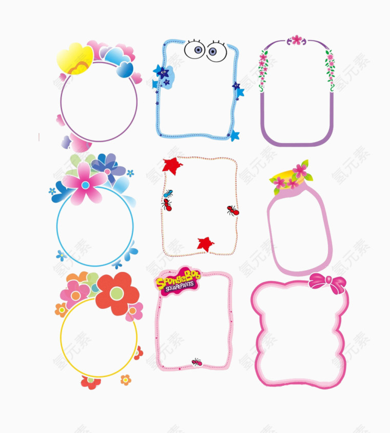 卡通边框