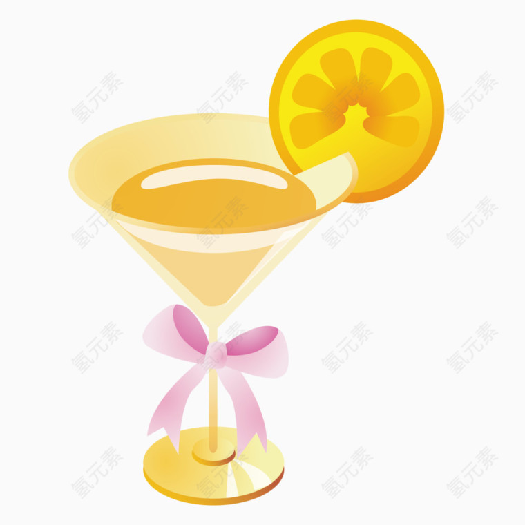 彩色鸡尾酒绘画矢量素材