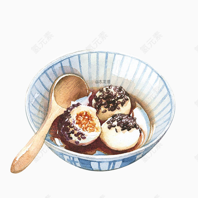 手绘汤圆