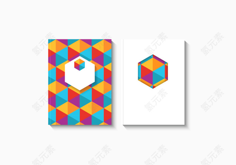 矢量彩色画册封面