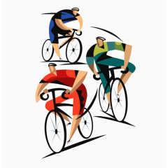 卡通自行车比赛