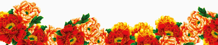 许多明亮的大红花