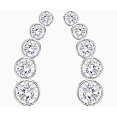 施华洛世奇首饰白金色耳环