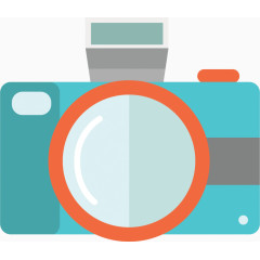 矢量蓝色照相机素材