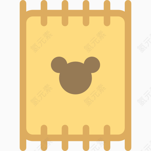 黄色的婴儿毛巾