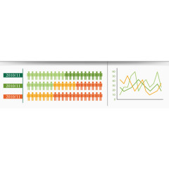 PPT人物比例矢量素材