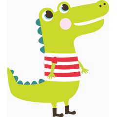 绿色恐龙矢量图