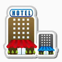 矢量酒店建筑