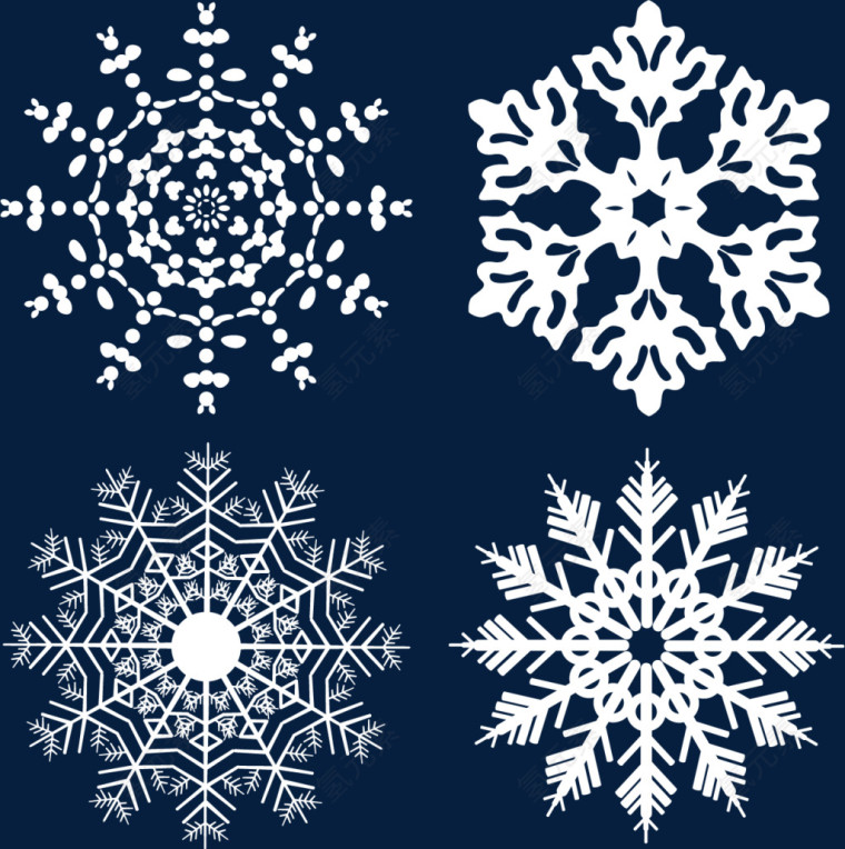 雪地矢量漫天飞雪素材