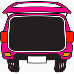 红色可爱小汽车矢量素材