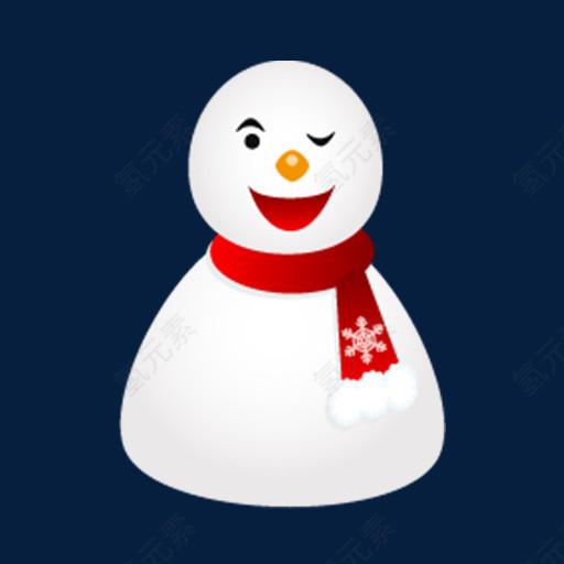 卡通冬天圣诞节雪人元素