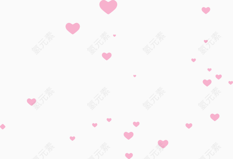 矢量浪漫心形元素