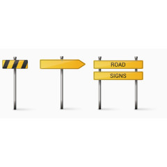 矢量手绘警示牌