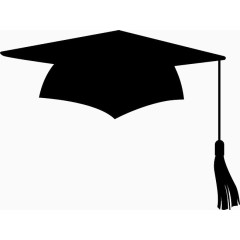 不规则图形毕业礼帽黑色形状图形