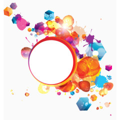 方形喷彩几何图