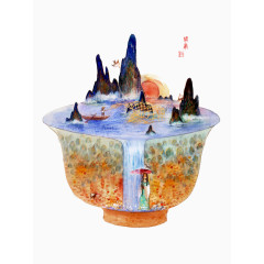 碗里的山水
