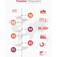 矢量商业时间轴素材