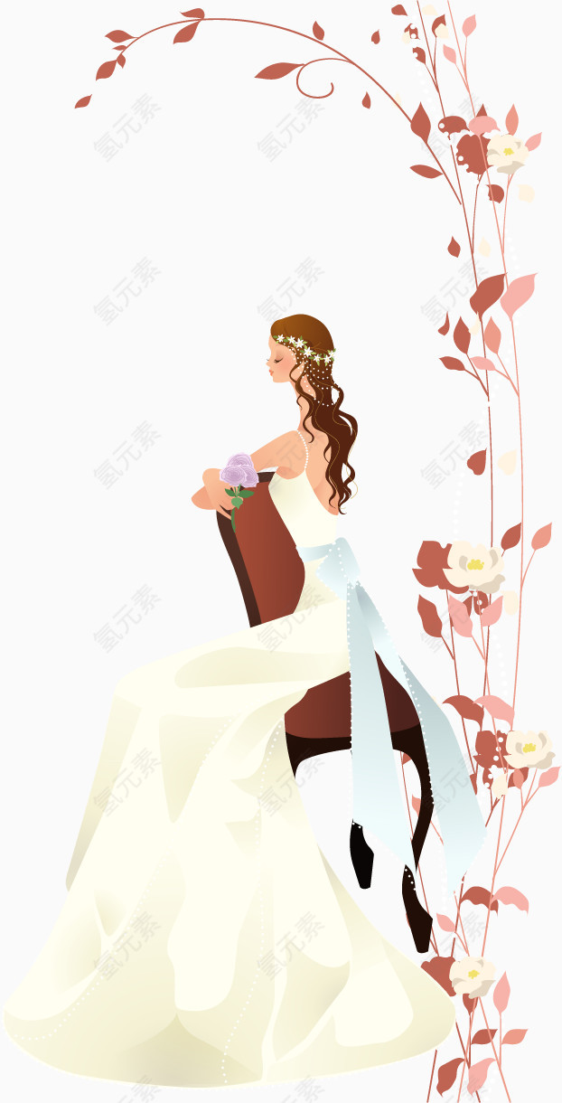 新娘照片PNG矢量元素
