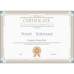 矢量高档外国证书设计素材