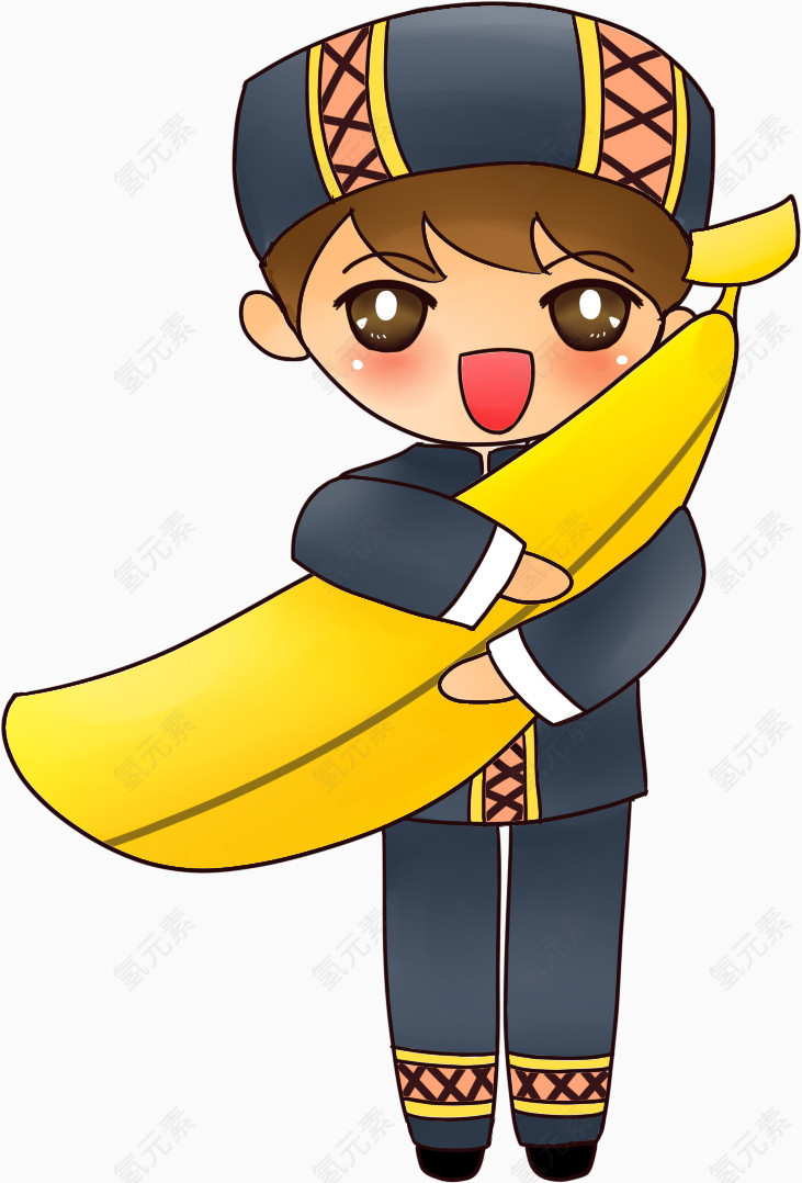 卡通小男孩