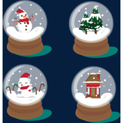 白色光效圣诞球