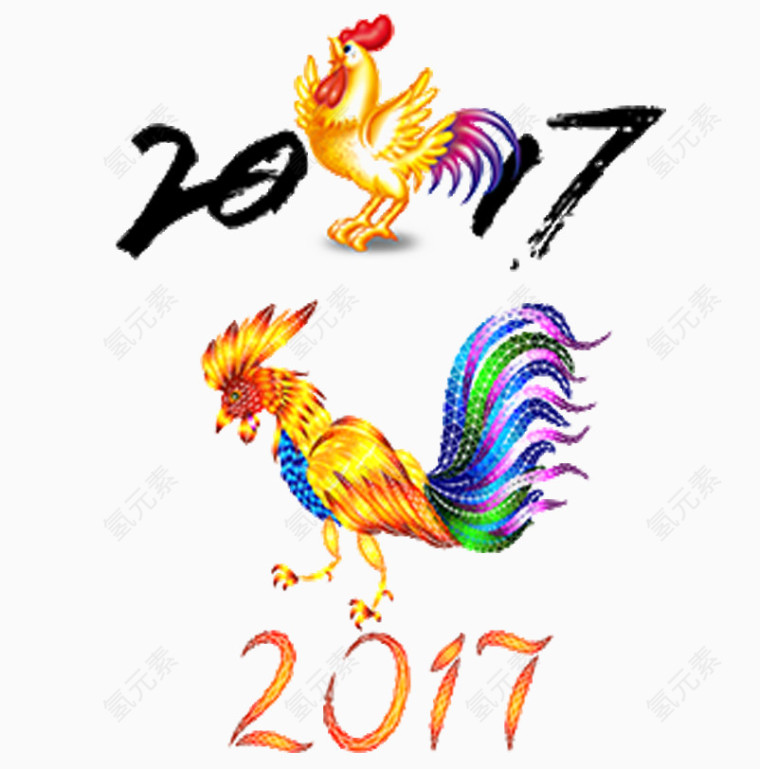 鸡年创意图形素材