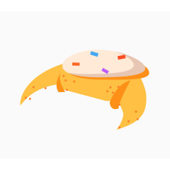 黄色的美味的牛角面包