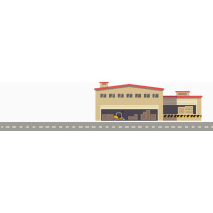 矢量创意设计厂房物流图