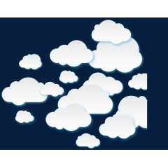 蓝天上的白云剪贴画矢量图