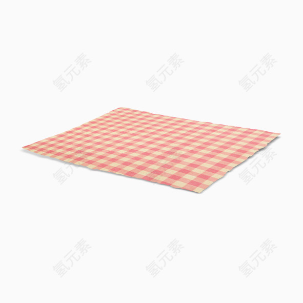 粉格子桌布