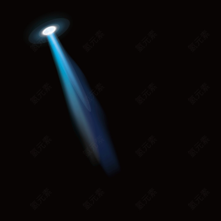 矢量酒吧灯光蓝色倾斜射灯