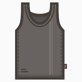 一个灰色的跨栏背心