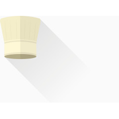 矢量白色卡通厨师帽