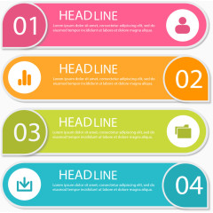 彩色扁平水滴横幅目录页