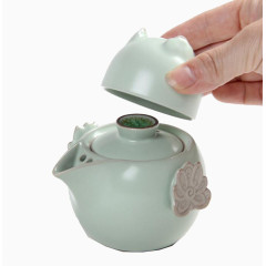 紫砂汝窑茶壶过滤