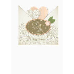 矢量元素婚礼标签背景