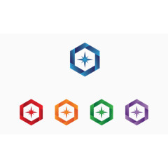 六边形花式图案元素