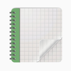 矢量日记本文具办公用品