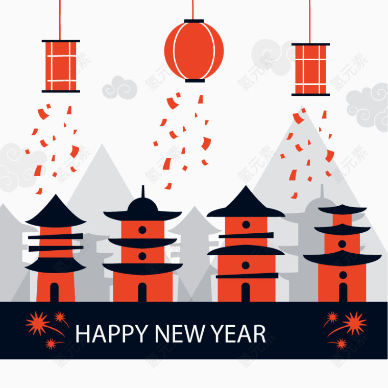 矢量中国新年