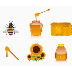 矢量图甜蜜的蜂蜜