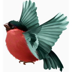 手绘卡通小黄鹂