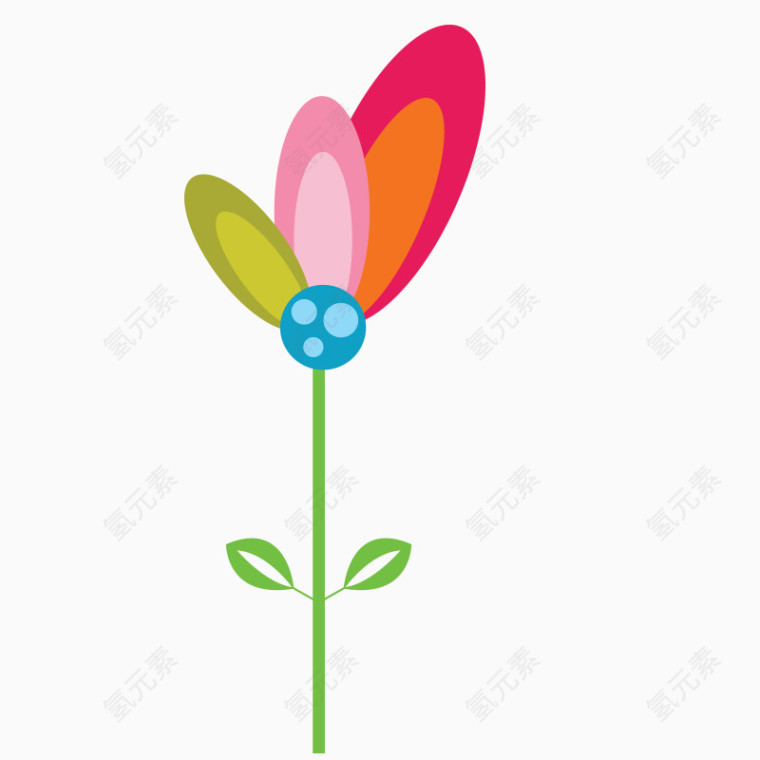 卡通 插画 彩绘 花瓣 花朵 卡通花朵 母婴背景素材 可爱风格 童趣