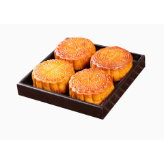 四枚装月饼素材
