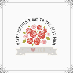 欧式唯美母亲节矢量元素