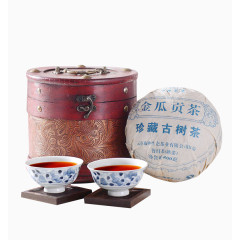 金瓜贡茶实物素材
