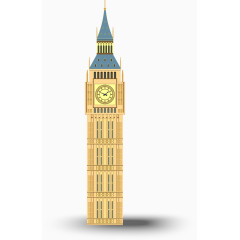 英国大笨钟图标矢量