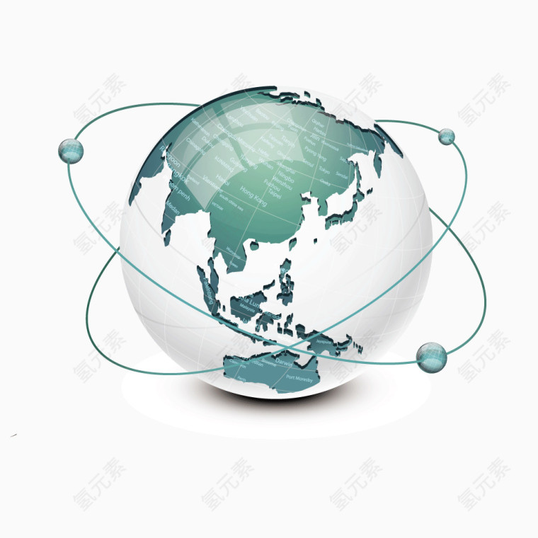 矢量网络立体地球